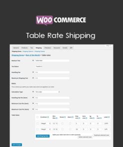 WooCommerce Table Rate Shipping GPL