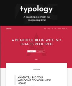 Typology – Text Based Minimal WP Blog Theme