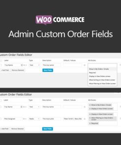 WC Admin Custom Order Fields GPL