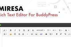 Miresa – WordPress Rich Text Editor For BuddyPress
