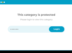 Password Protected Categories